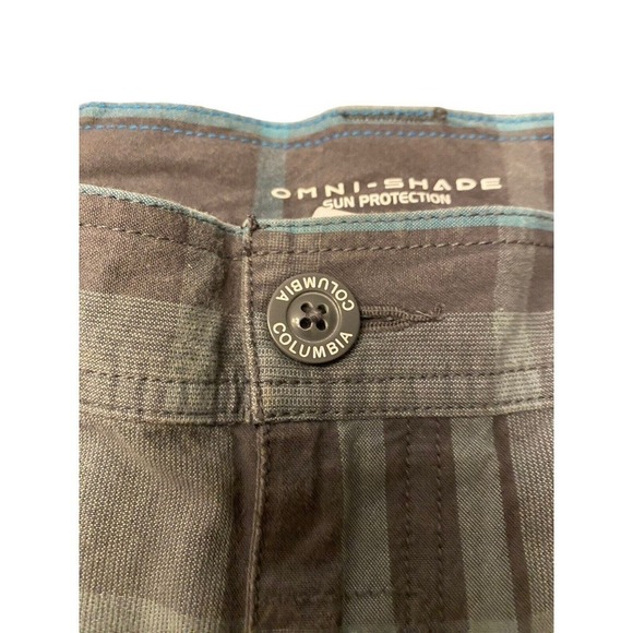 Columbia Omni-Shade Sun Protection Plaid Shorts 38W 10L Mens - Picture 9 of 9